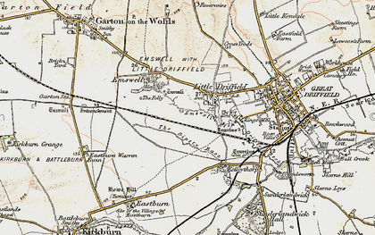 Old map of Little Driffield in 1903-1904