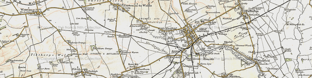 Old map of Little Driffield in 1903-1904