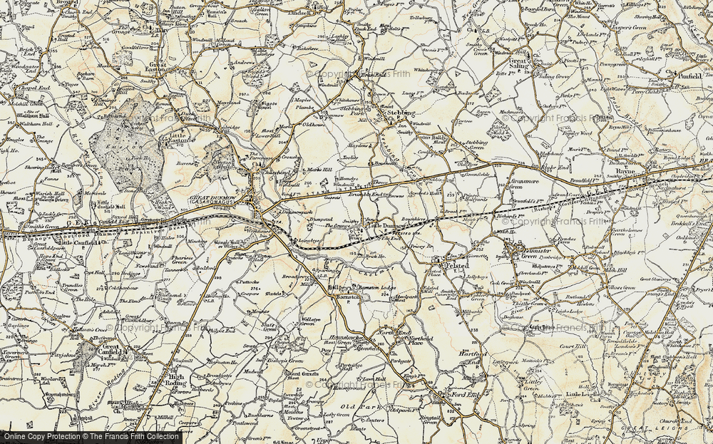 Old Map of Little Dunmow, 1898-1899 in 1898-1899