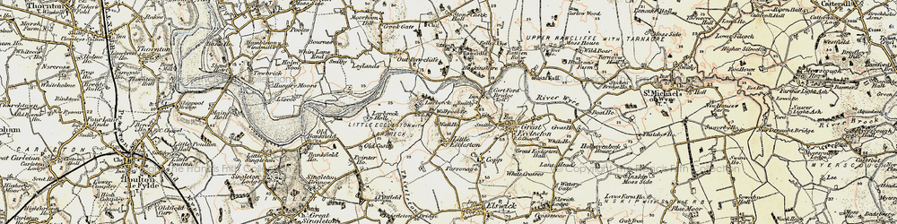 Old map of Little Eccleston in 1903-1904