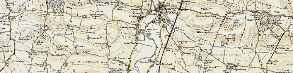 Old map of Little End in 1898-1901