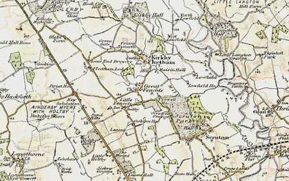 Old map of Little Fencote in 1904