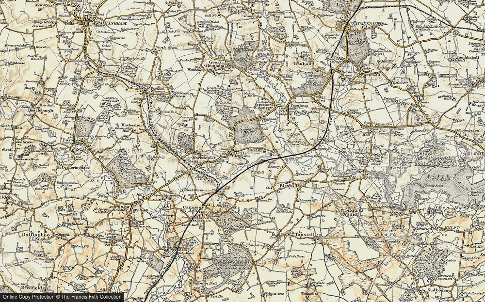 Old Map of Little Glemham, 1898-1901 in 1898-1901