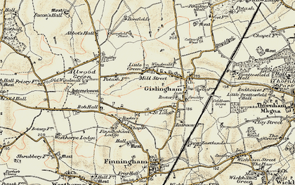 Old map of Little Green in 1901