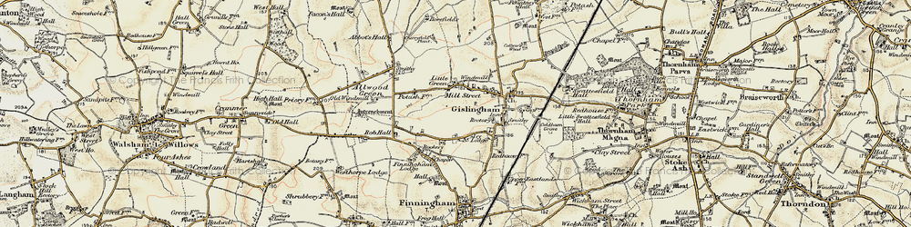 Old map of Little Green in 1901
