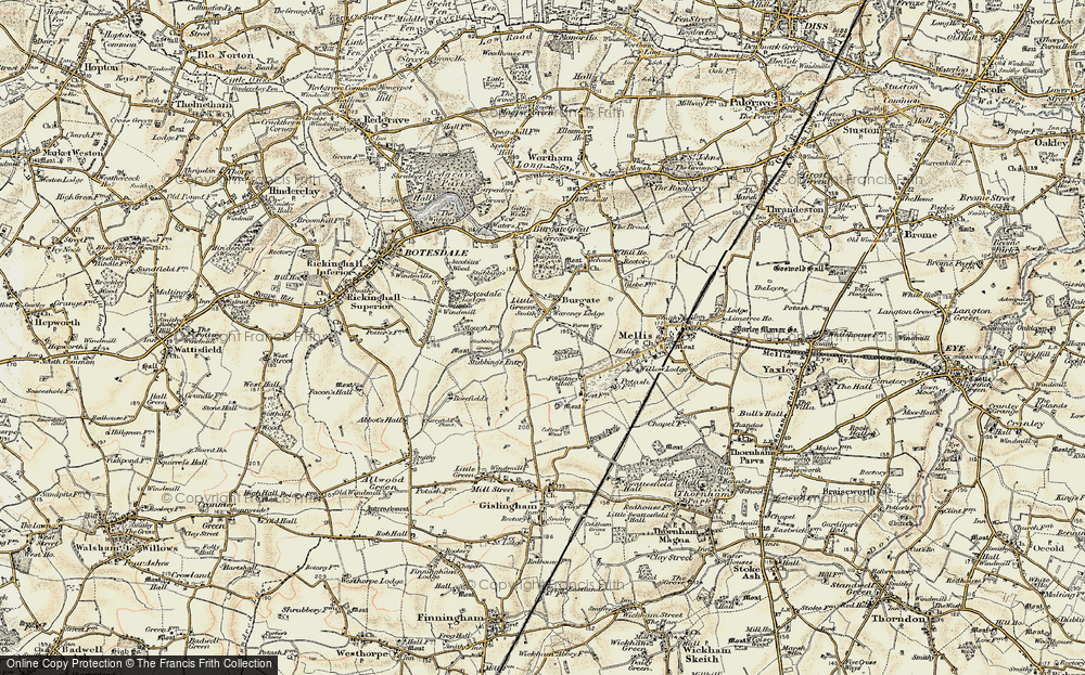 Old Map of Little Green, 1901 in 1901