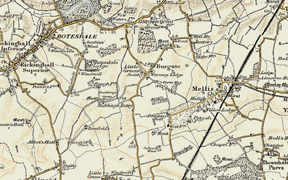 Old map of Little Green in 1901