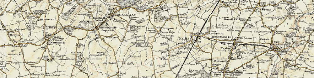 Old map of Little Green in 1901