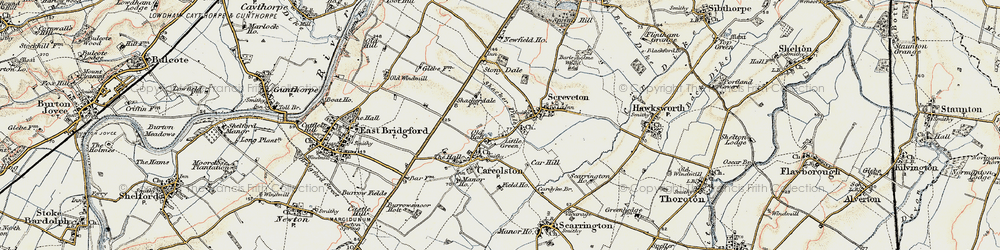 Old map of Little Green in 1902-1903
