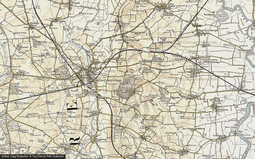 Old Map of Little Gringley, 1902-1903 in 1902-1903