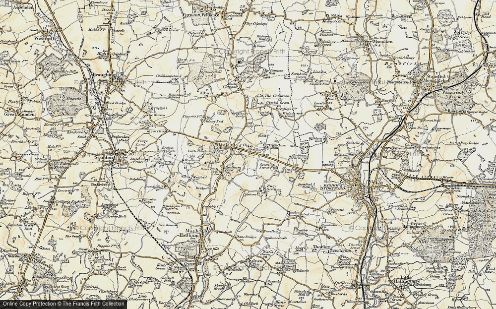 Old Map of Little Hadham, 1898-1899 in 1898-1899
