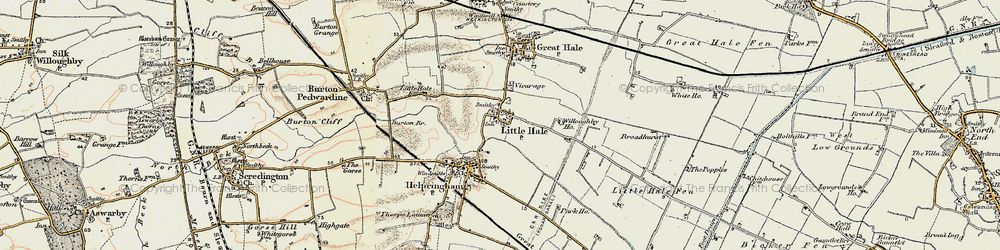 Old map of Little Hale in 1902-1903