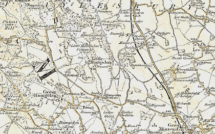 Old map of Little Hampden in 1897-1898