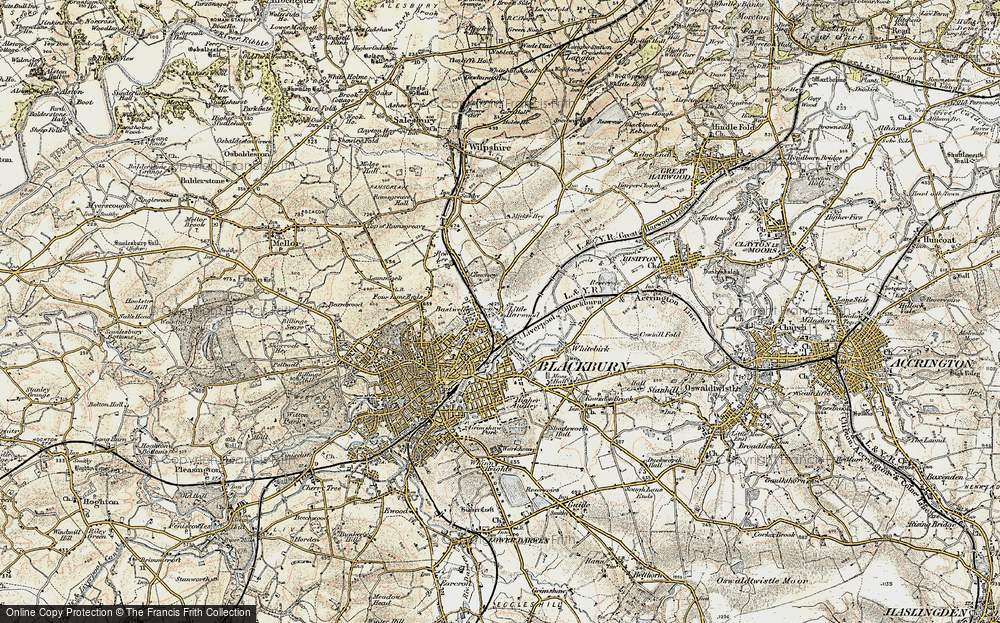 Old Map of Little Harwood, 1903 in 1903