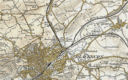 Old map of Little Harwood in 1903