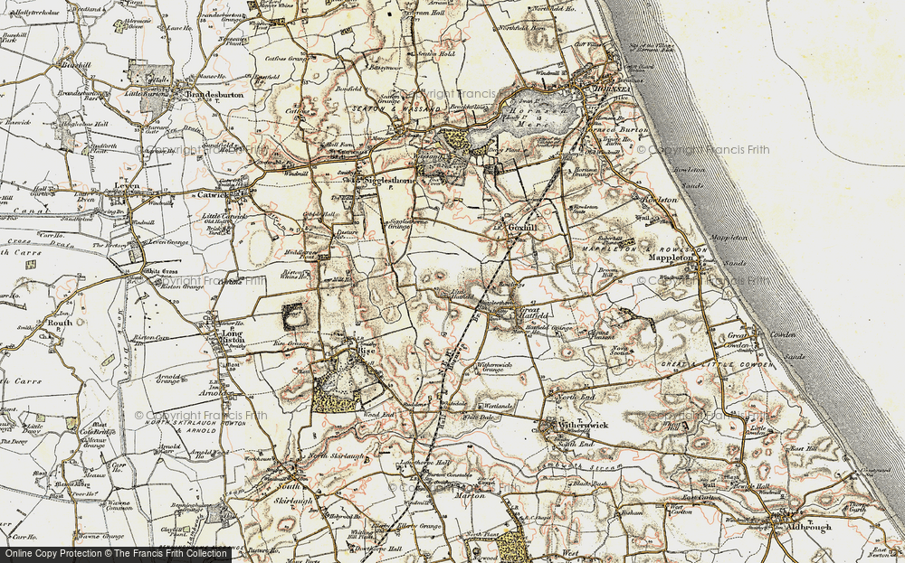 Old Map of Little Hatfield, 1903-1908 in 1903-1908