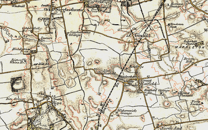 Old map of Little Hatfield in 1903-1908