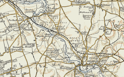 Old map of Largate in 1901-1902