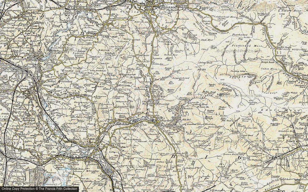 Old Map of Little Hayfield, 1903 in 1903