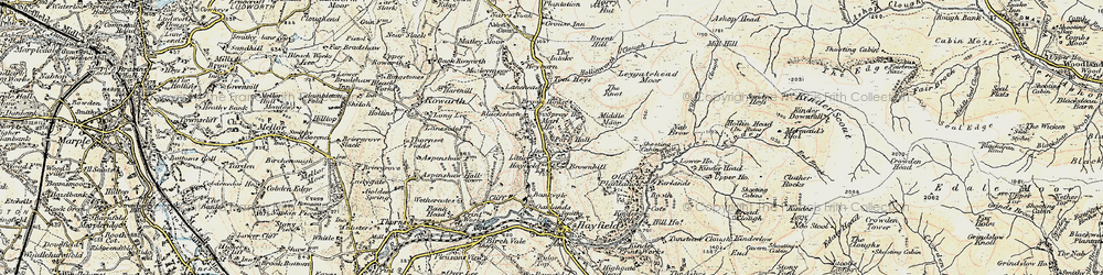 Old map of Little Hayfield in 1903