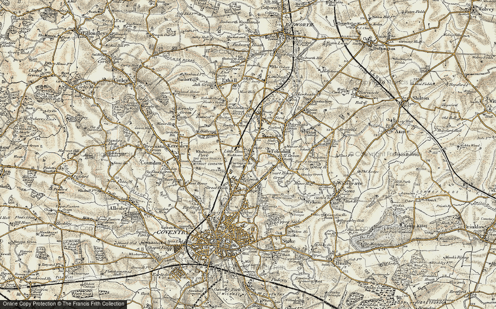 Old Map of Little Heath, 1901-1902 in 1901-1902