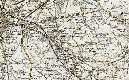Old map of Little Heath in 1902-1903