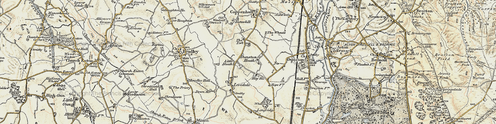 Old map of Little Heath in 1902
