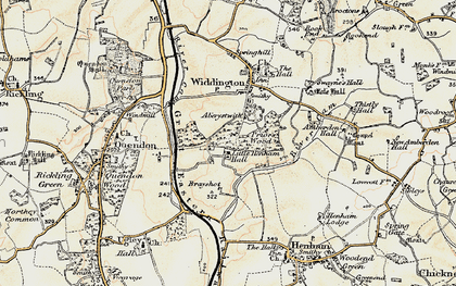 Old map of Little Henham in 1898-1899