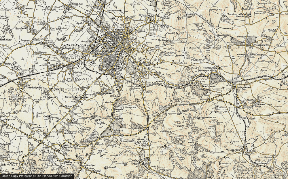 Old Map of Historic Map covering Wistley Hill in 1898-1900