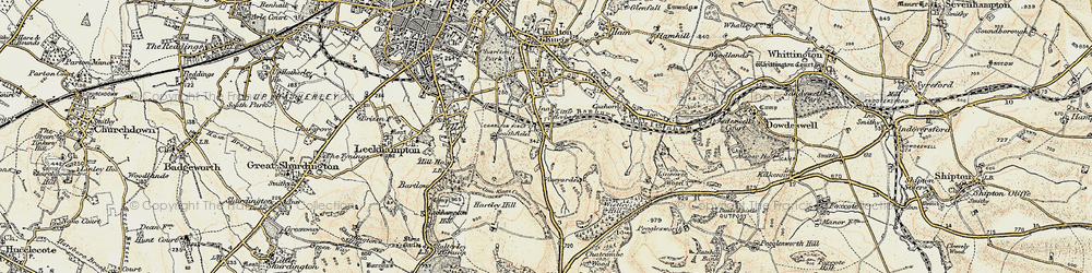 Old map of Little Herbert's in 1898-1900
