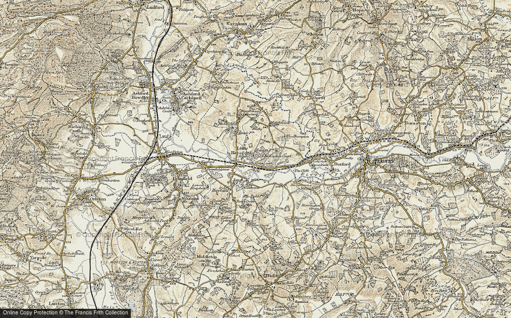 Old Map of Little Hereford, 1901-1902 in 1901-1902