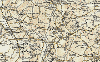 Old map of Little Hill in 1898-1900