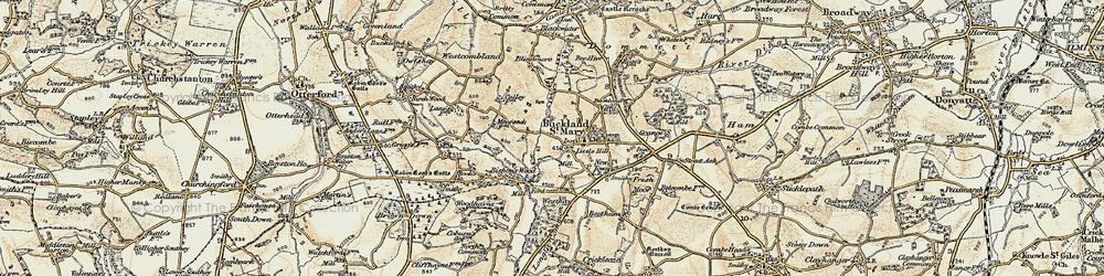 Old map of Little Hill in 1898-1900