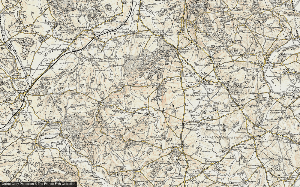 Old Map of Little Hill, 1900 in 1900
