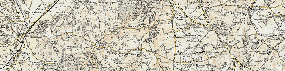 Old map of Little Hill in 1900