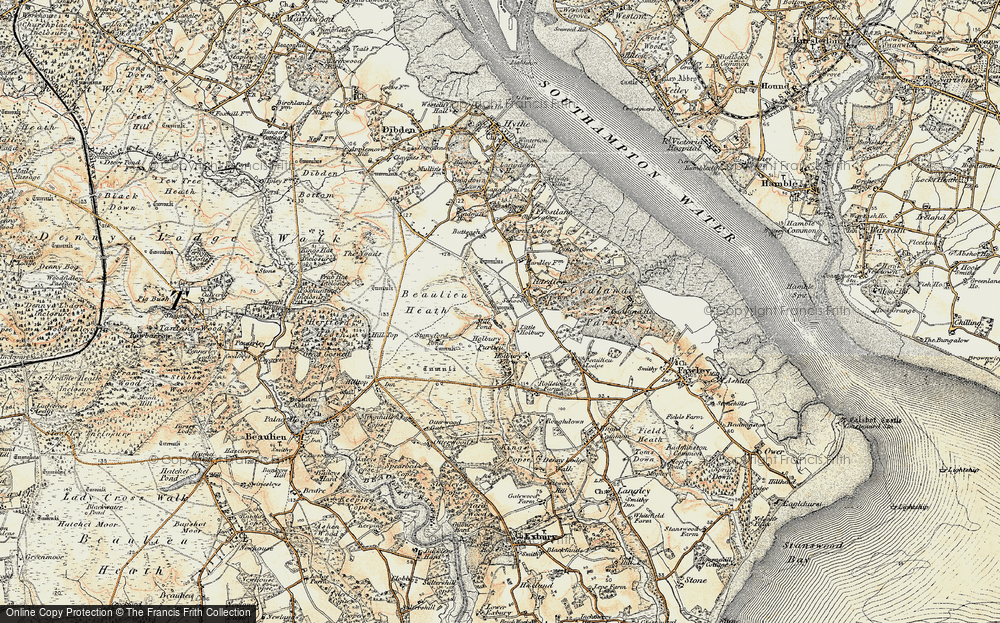 Old Map of Little Holbury, 1897-1909 in 1897-1909
