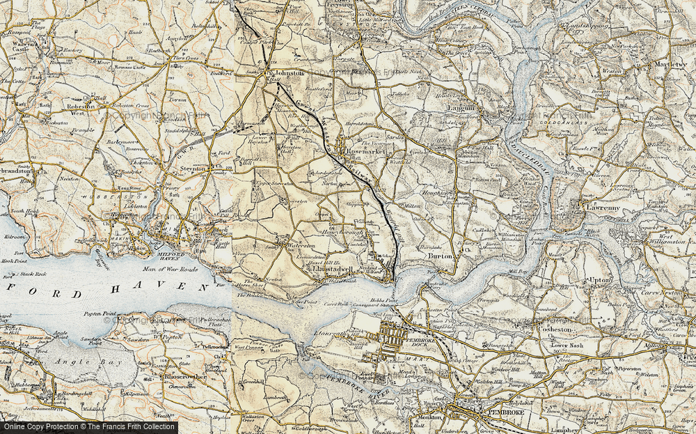 Old Map of Little Honeyborough, 1901-1912 in 1901-1912