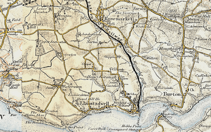Old map of Little Honeyborough in 1901-1912