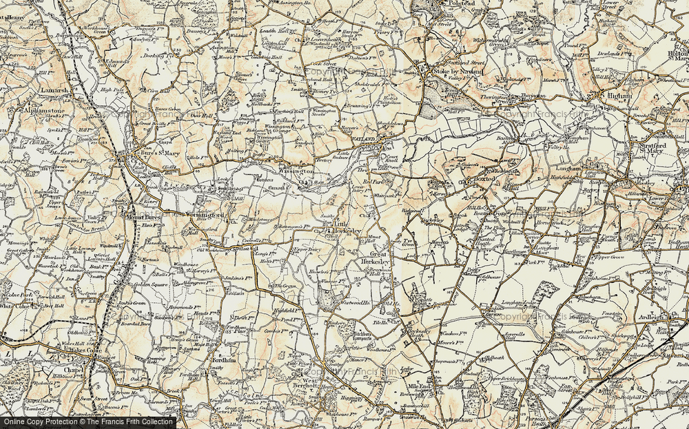 Old Map of Little Horkesley, 1898-1899 in 1898-1899