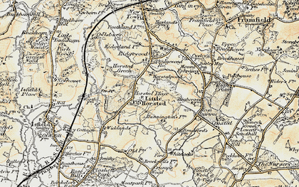 Old map of Little Horsted in 1898