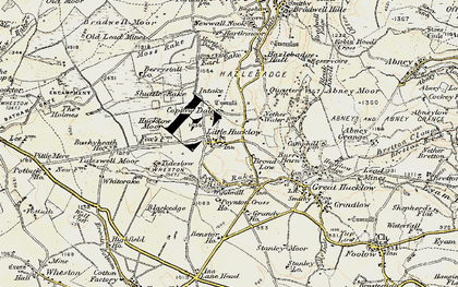 Old map of Little Hucklow in 1902-1903