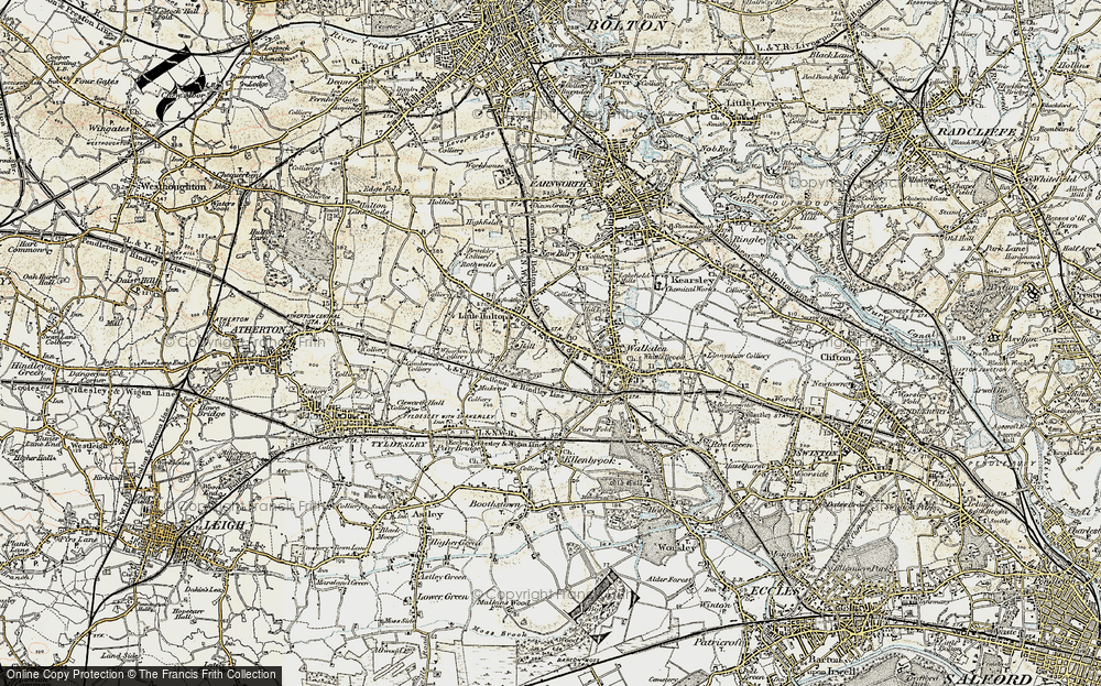 Old Map of Little Hulton, 1903 in 1903