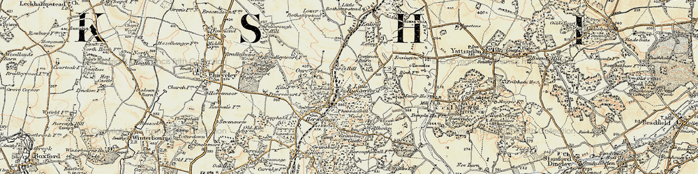 Old map of Little Hungerford in 1897-1900