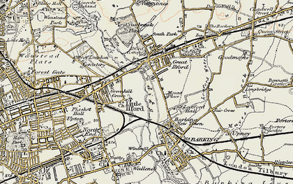 Old map of Little Ilford in 1897-1902