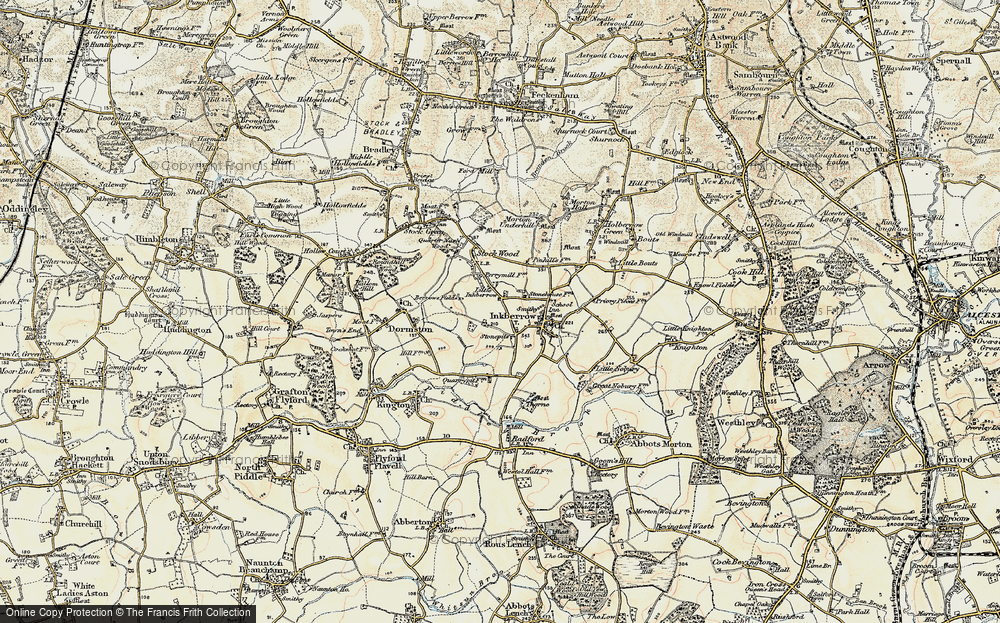 Old Map of Little Inkberrow, 1899-1902 in 1899-1902