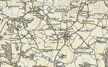 Old map of Little Inkberrow in 1899-1902