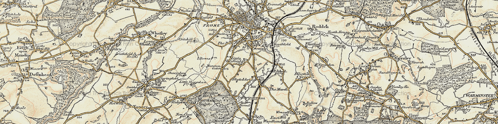 Old map of Little Keyford in 1898-1899