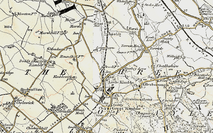 Old map of Little Kimble in 1898