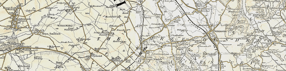 Old map of Little Kimble in 1898