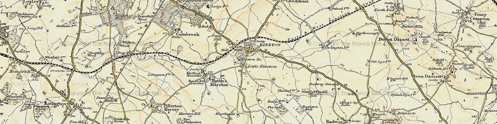 Old map of Little Kineton in 1898-1901